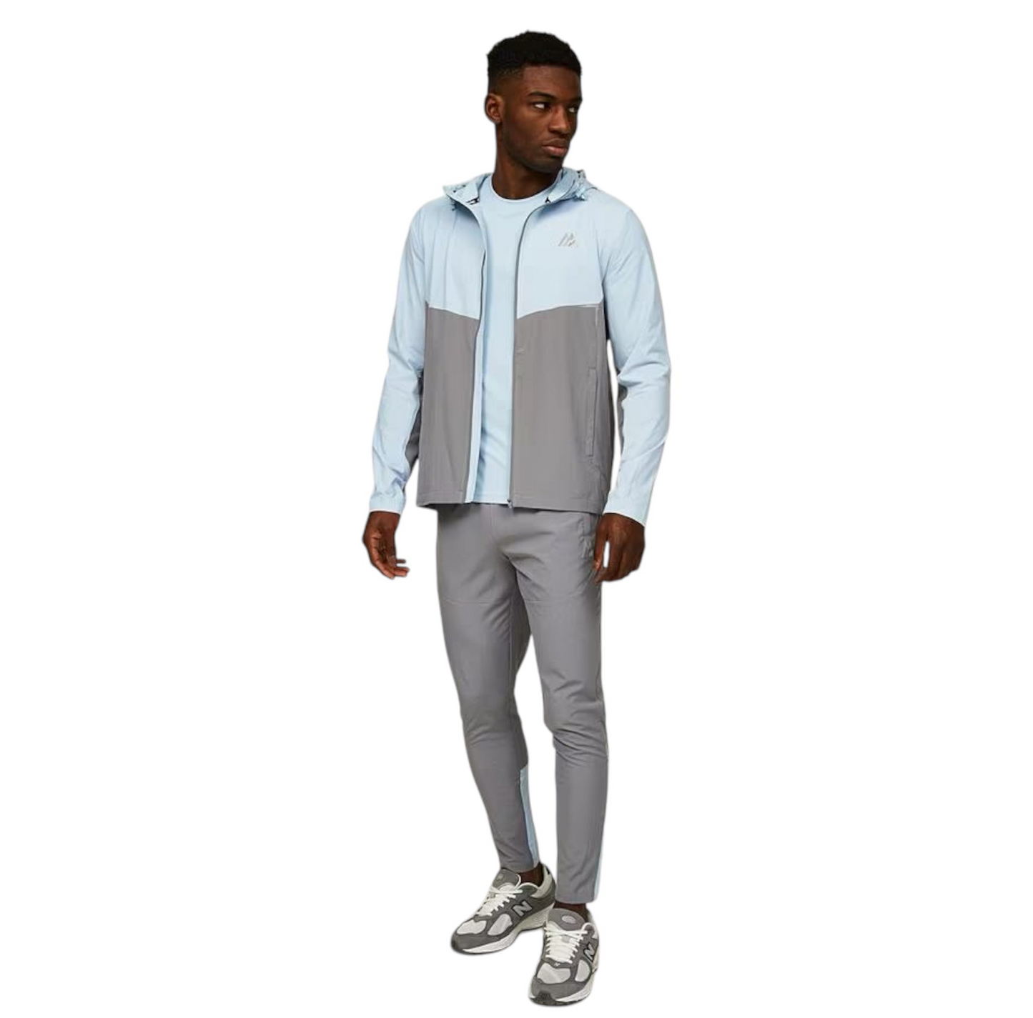 MONTIREX SURGE TRACKSUIT BOTTOMS - GREY/BABY BLUE