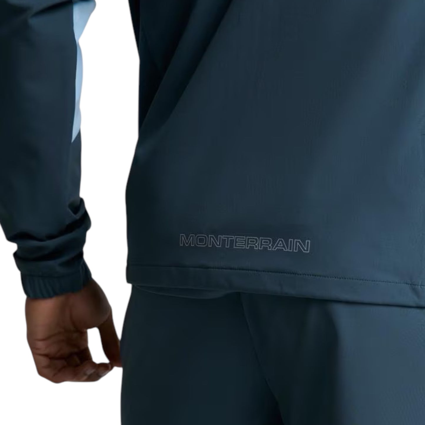 MONTERRAIN ORBIT WOVEN RUNNING HOODIE - BLUE/LIGHT BLUE