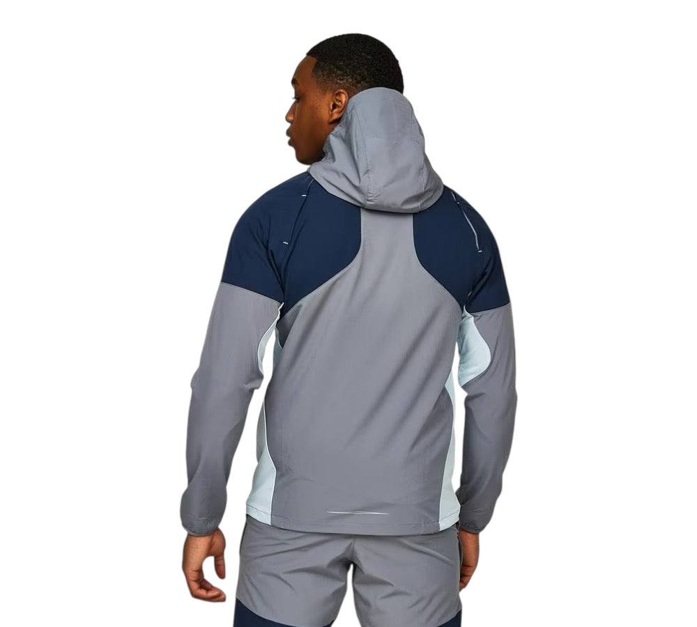 MONTERRAIN VAULT WOVEN HOODIE - GREY/NAVY