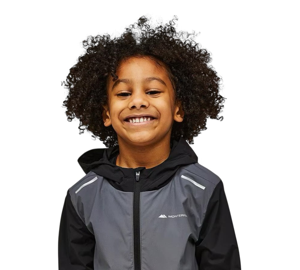 JUNIOR MONTERRAIN ANTORA WINDBREAKER - BLACK/GREY