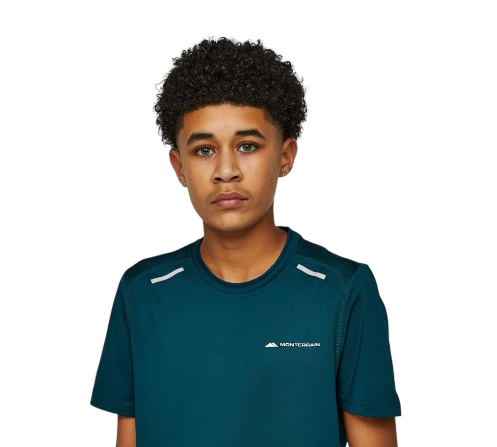 JUNIOR MONTERRAIN KATLA T-SHIRT - TEAL/GREEN