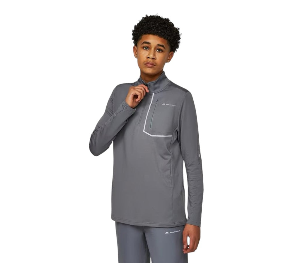 JUNIOR MONTERRAIN RAMBLE 1/4 ZIP - GREY