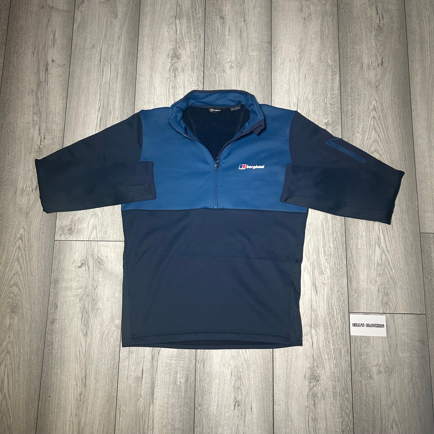 BERGHAUS WOVEN HOODIE- NAVY