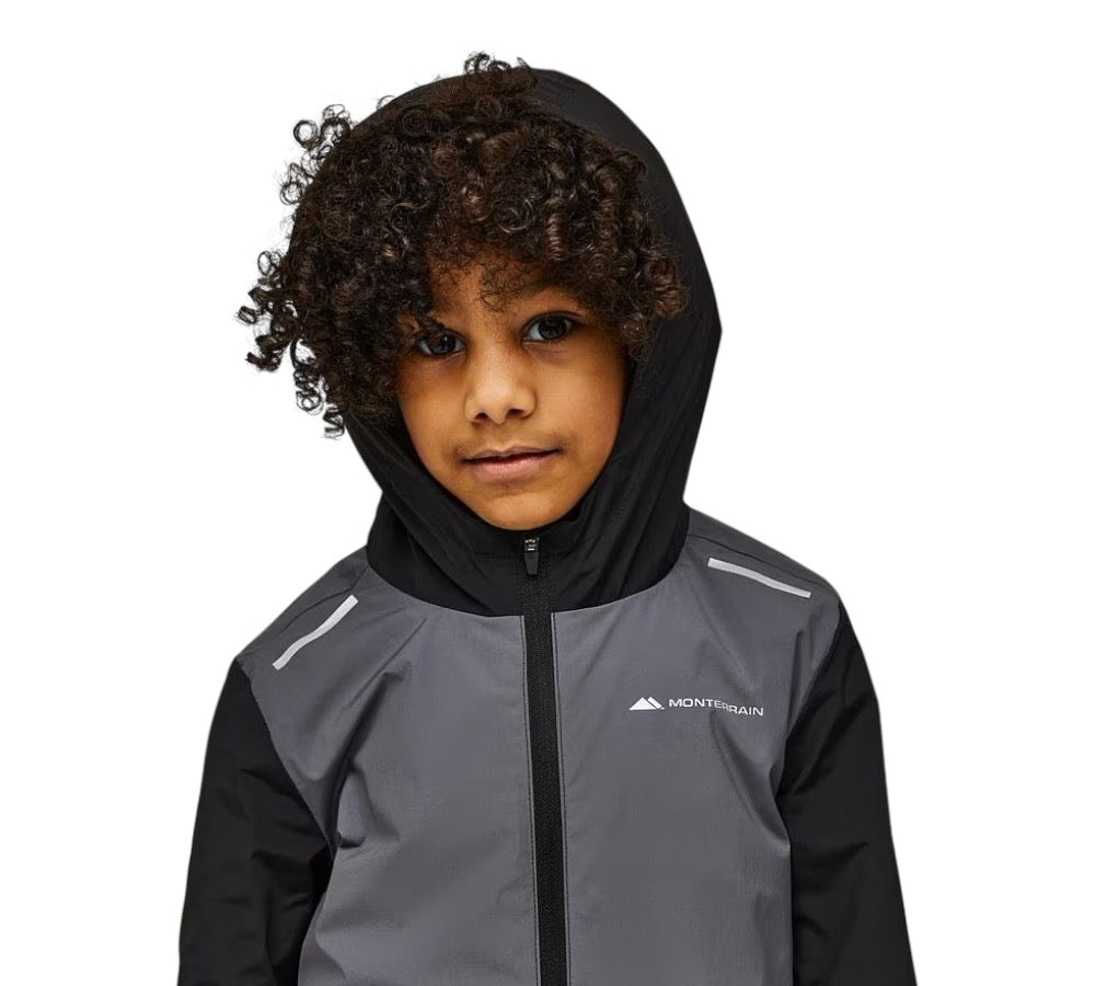 JUNIOR MONTERRAIN ANTORA WINDBREAKER - BLACK/GREY