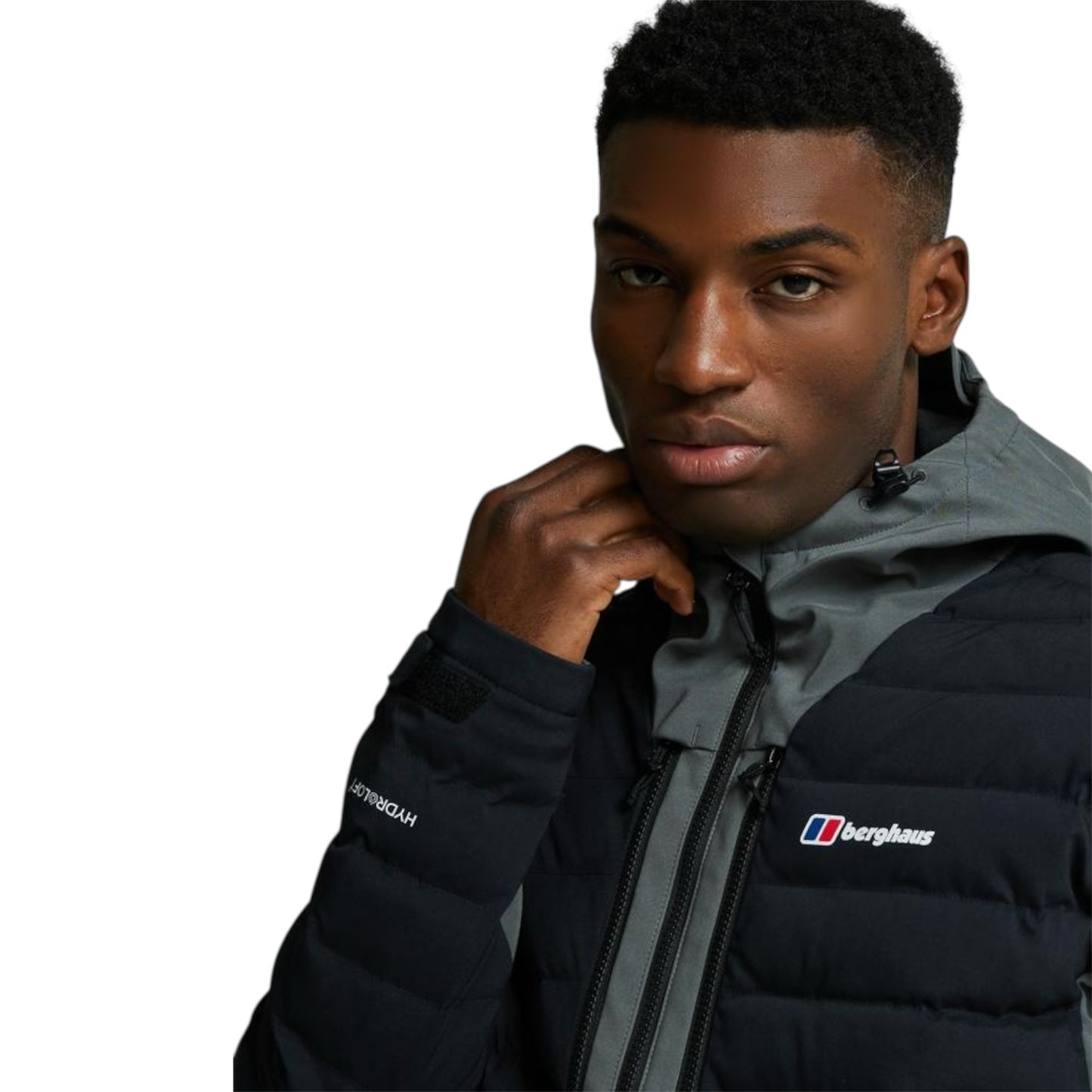 BERGHAUS THERAN HYBRID JACKET - BLACK/GREY