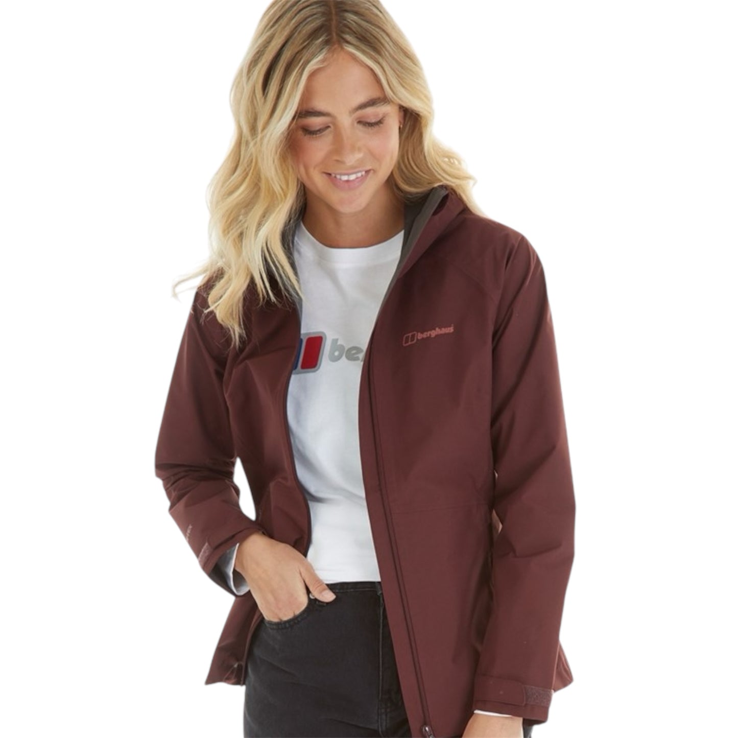 BERGHAUS WOMENS GORE-TEX WATERPROOF JACKET - BROWN