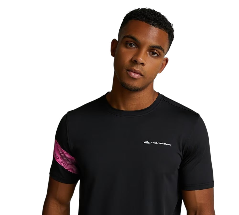 MONTERRAIN DISTANCE T-SHIRT - BLACK