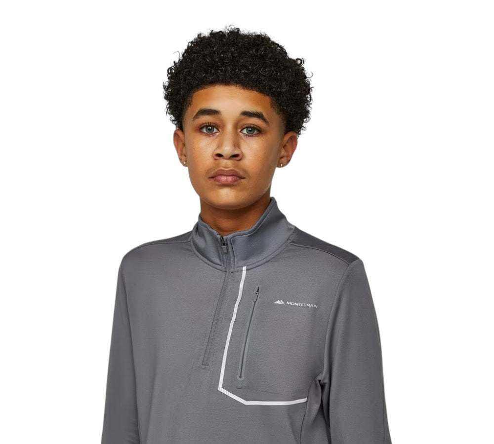 JUNIOR MONTERRAIN RAMBLE 1/4 ZIP - GREY