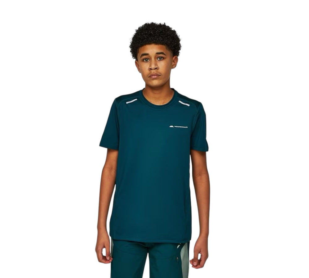 JUNIOR MONTERRAIN KATLA T-SHIRT - TEAL/GREEN