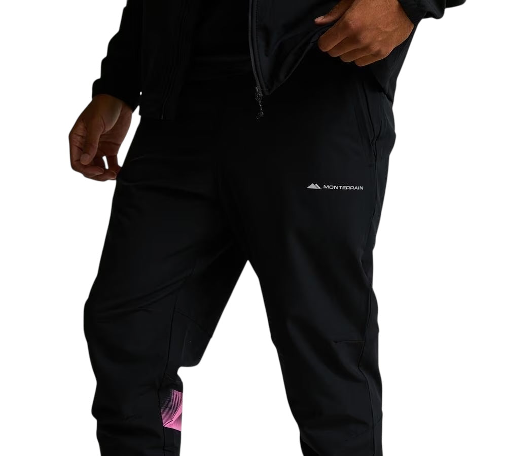 MONTERRAIN DISTANCE WOVEN RUNNING PANT BLACK/PINK
