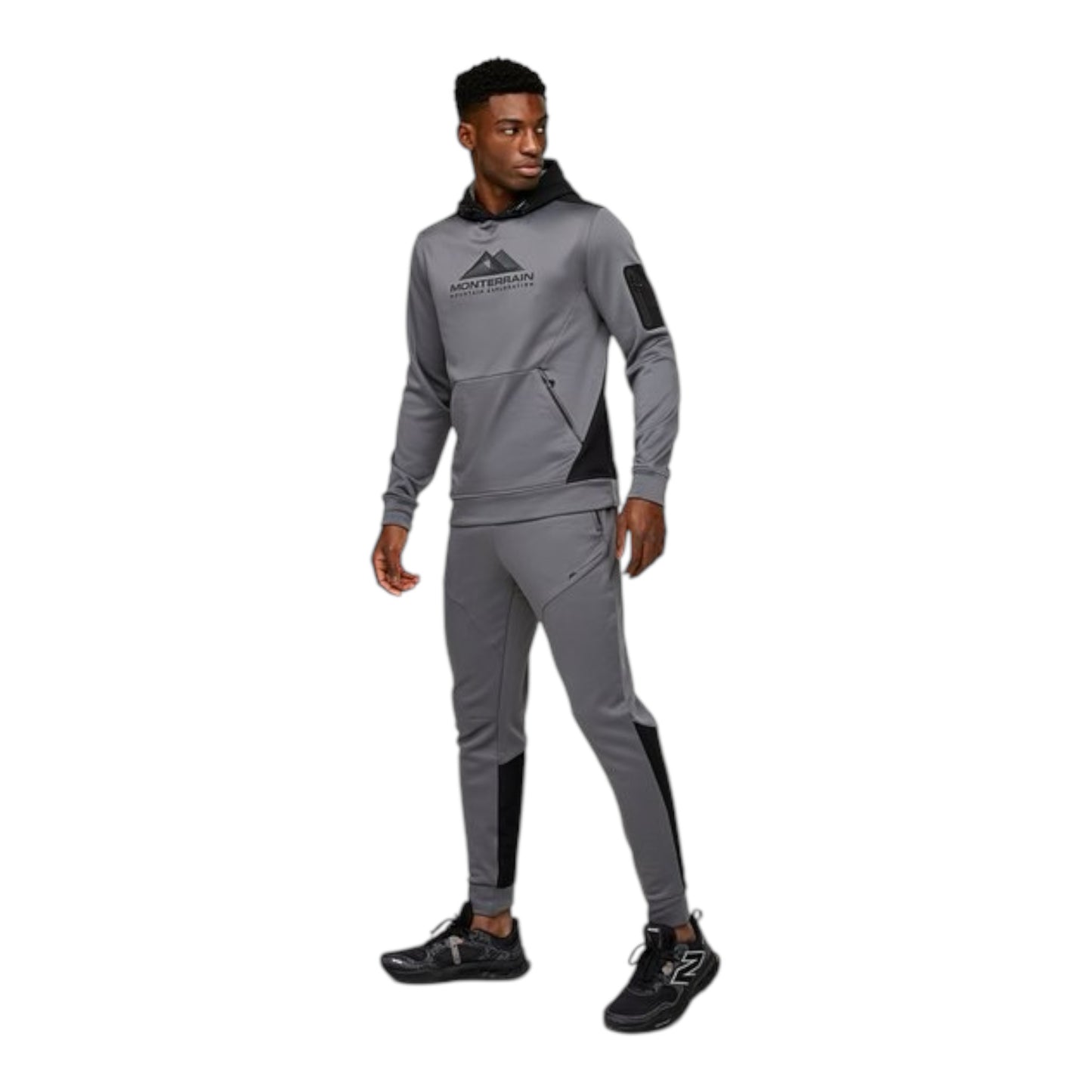 MONTERRAIN POLY TRACKSUIT - GREY/BLACK