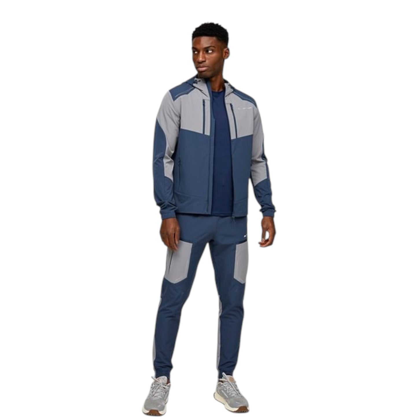 MONTERRAIN WOVEN ZIP TRACKSUIT - NAVY/GREY