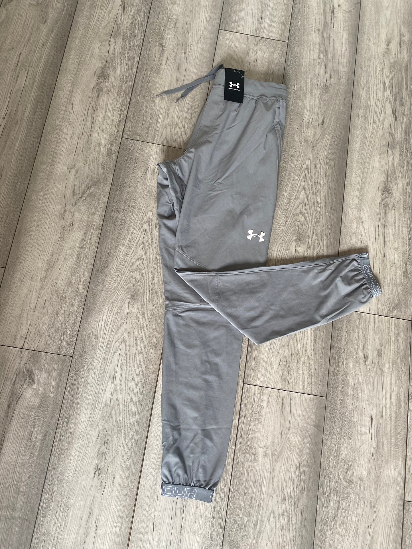 UNDER ARMOUR  TRACKSUIT BOTTOMS - BLUE/GREY