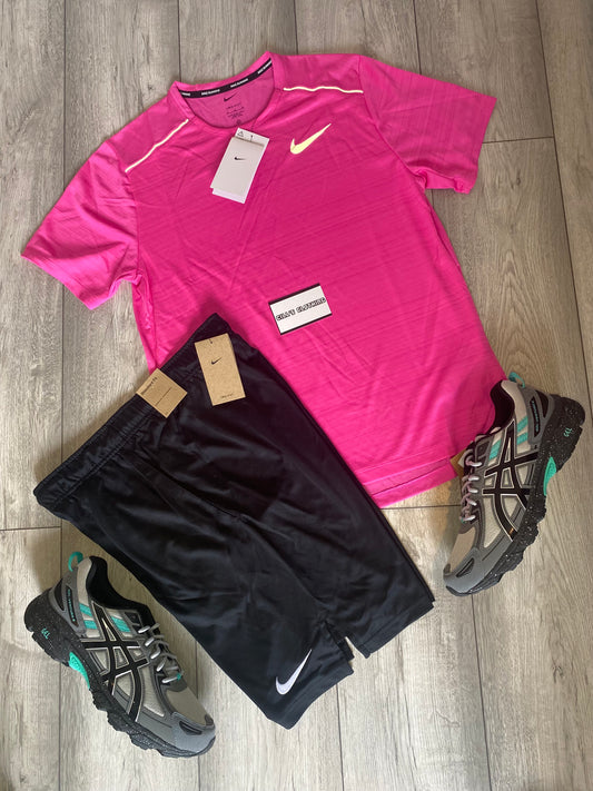 NIKE MILER SET - PINK/BLACK