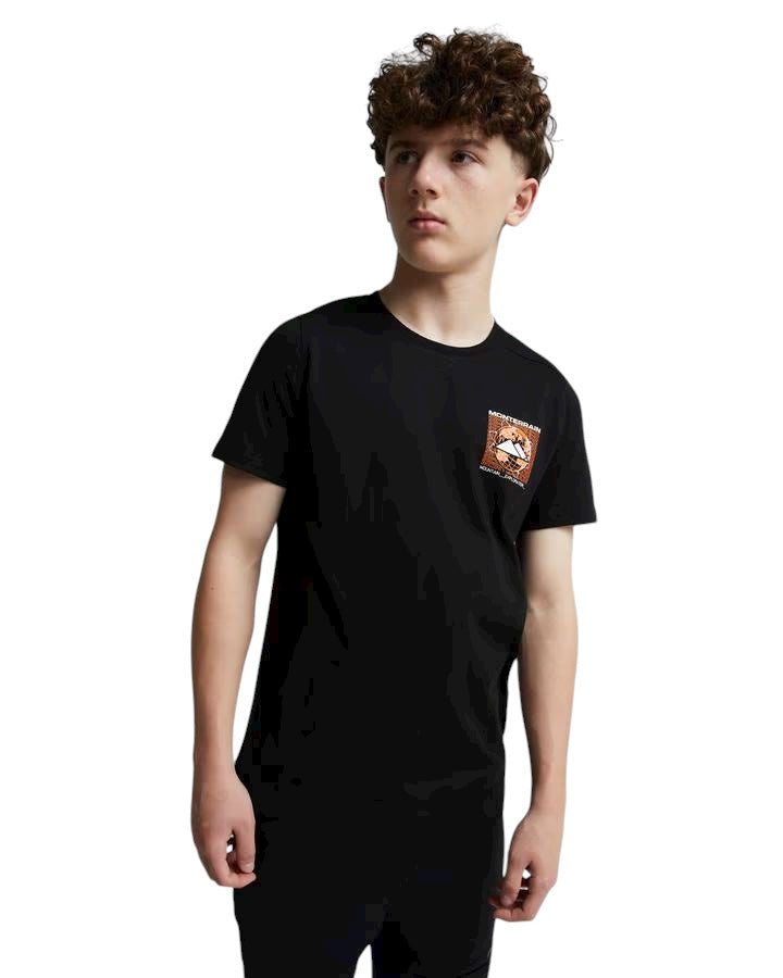 JUNIOR MONTERRAIN SATELLITE T-SHIRT - BLACK/ORANGE