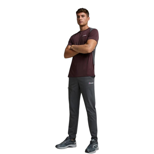 BERGHAUS TRACK T-SHIRT - BLACK/BROWN