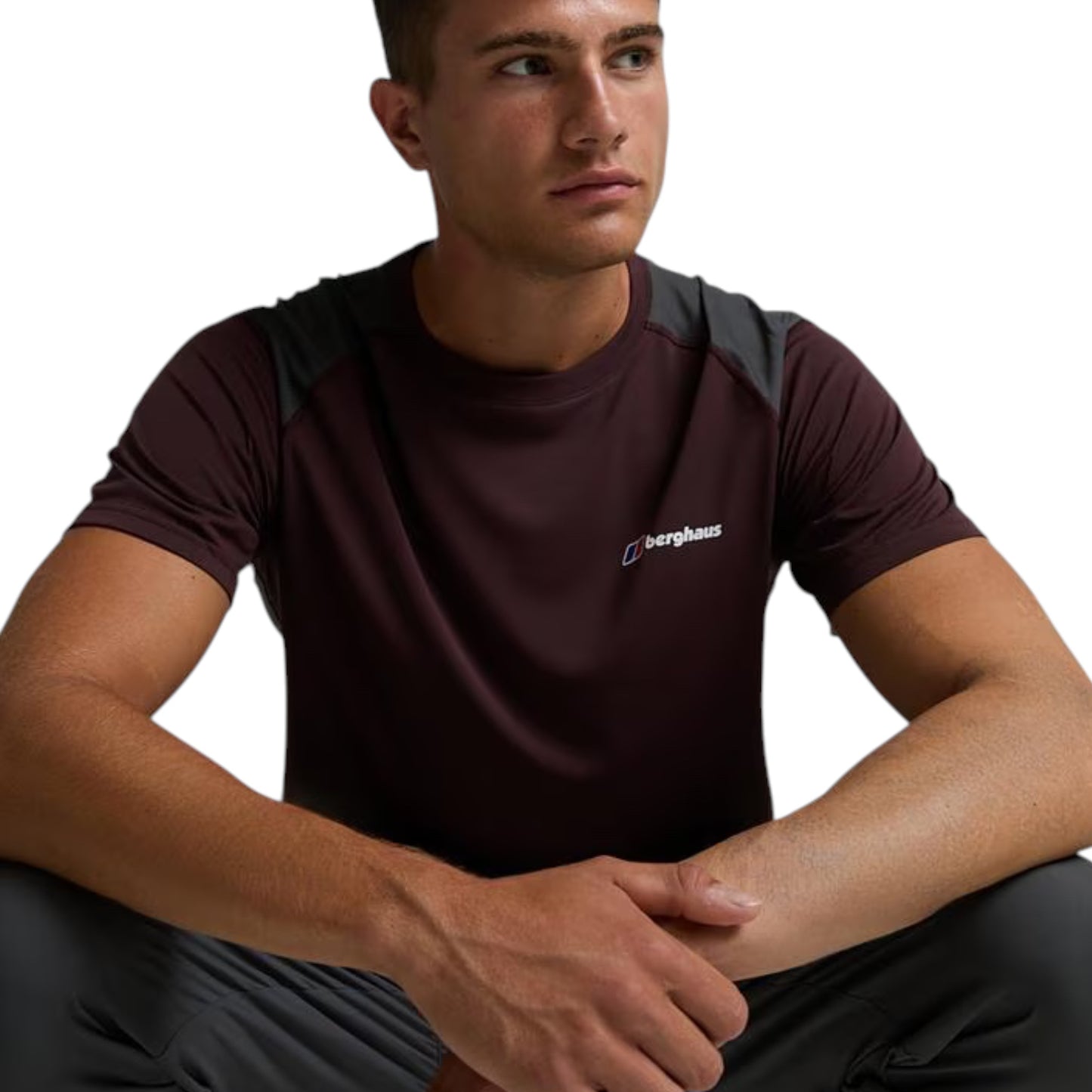 BERGHAUS TRACK T-SHIRT - BLACK/BROWN