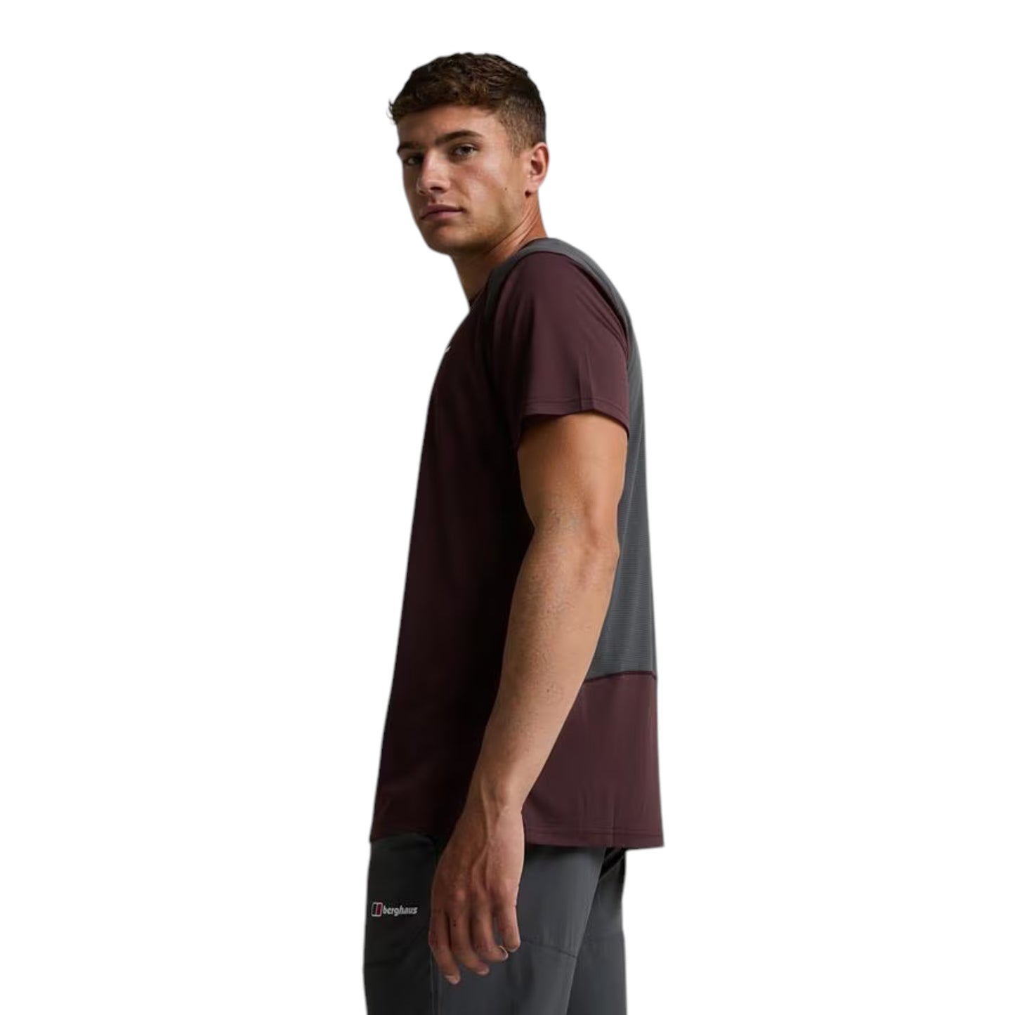 BERGHAUS TRACK T-SHIRT - BLACK/BROWN