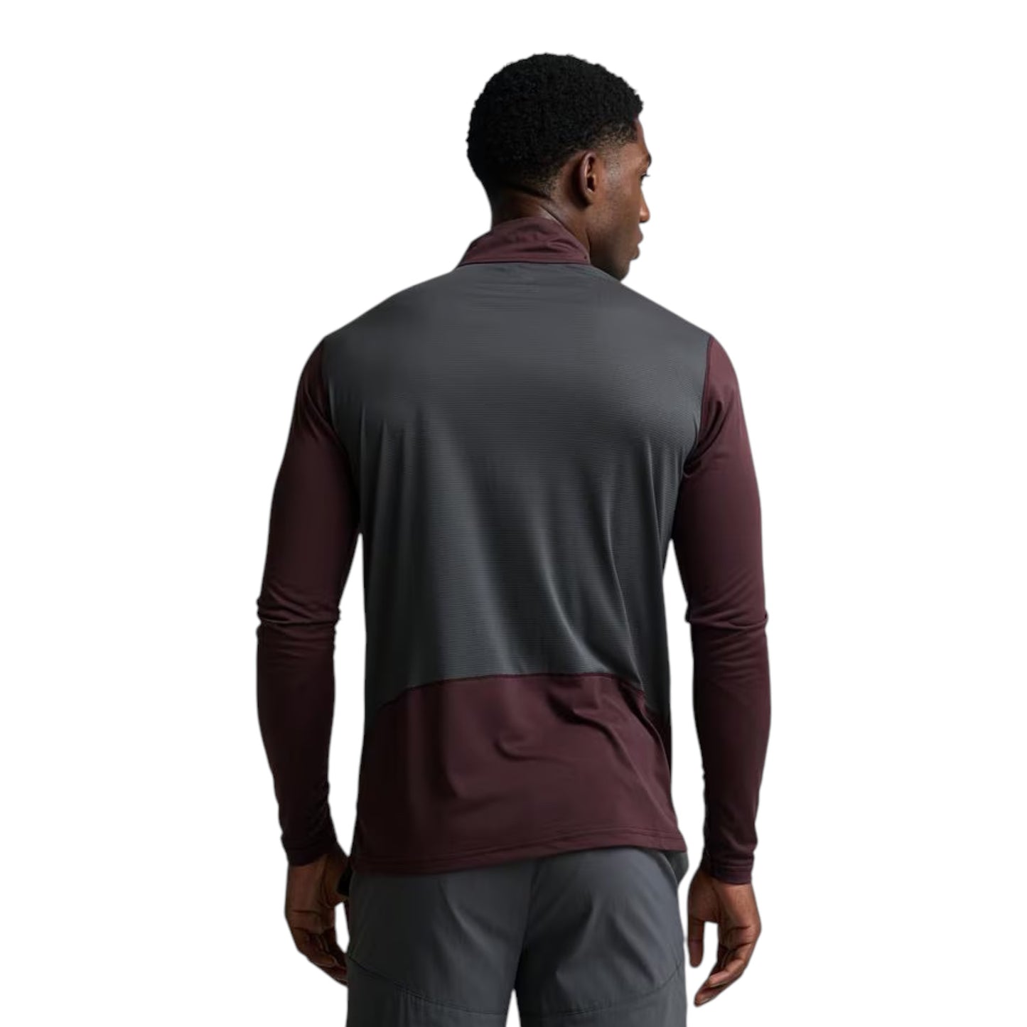 BERGHAUS TRACK QUARTER ZIP TOP - BLACK/BROWN