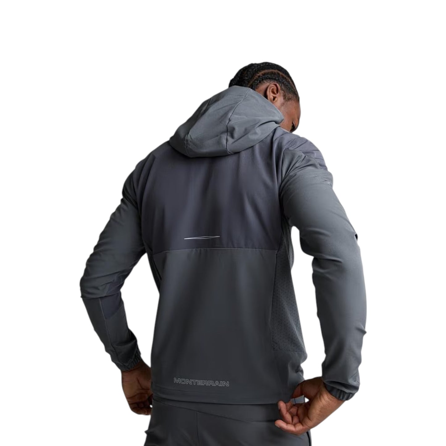 MONTERRAIN ORBIT WOVEN RUNNING HODDIE - BLUE/GRAY