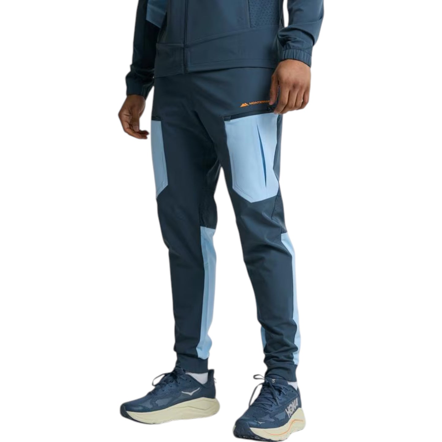 MONTERRAIN ORBIT WOVEN RUNNING PANTS - BLUE/LIGHT BLUE