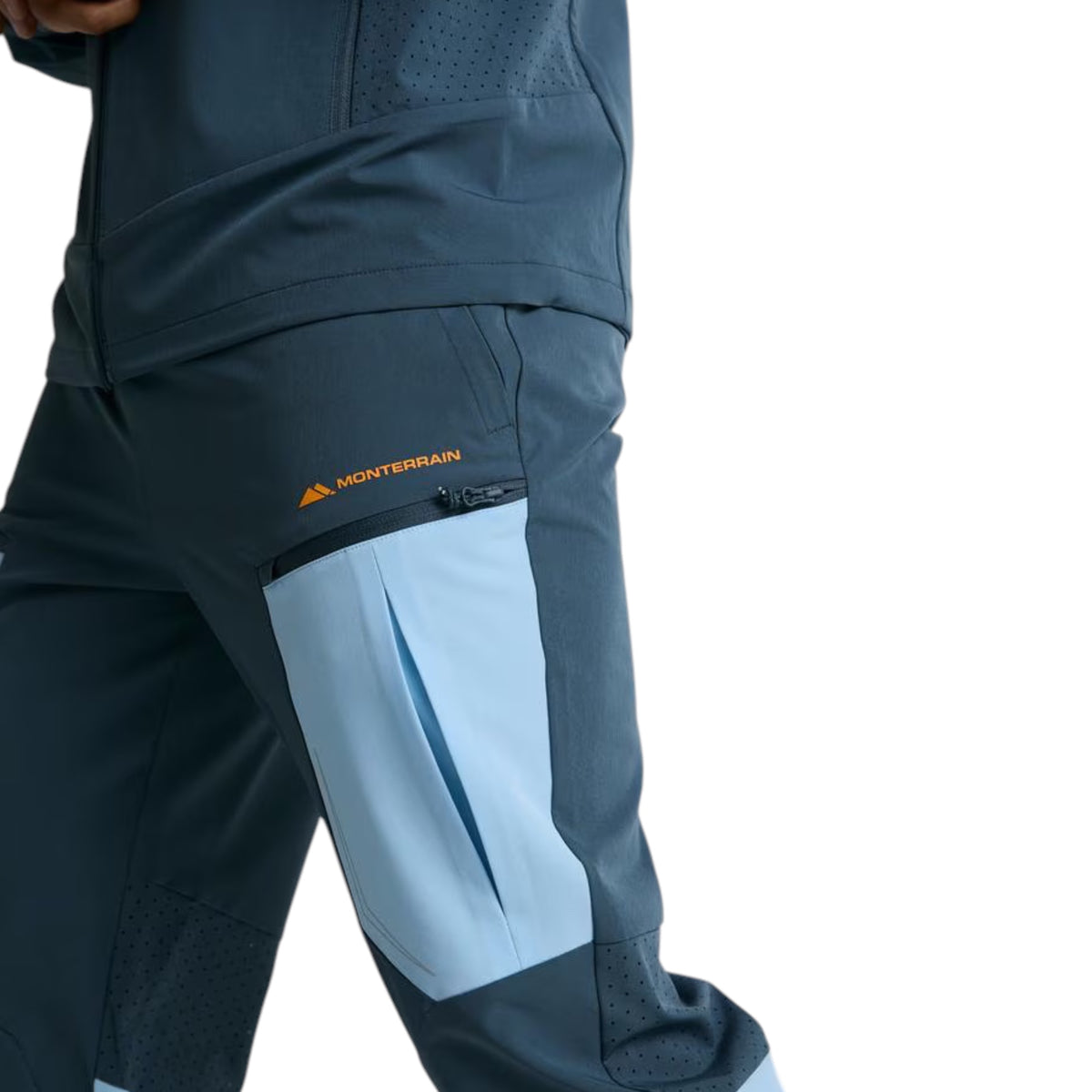 MONTERRAIN ORBIT WOVEN RUNNING PANTS - BLUE/LIGHT BLUE