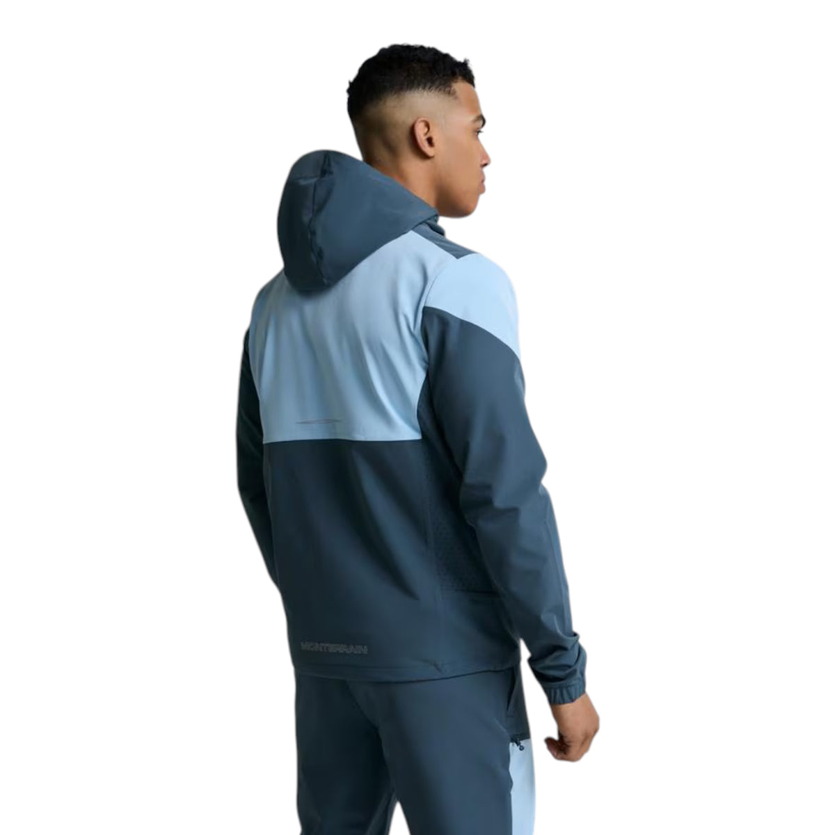 MONTERRAIN ORBIT WOVEN RUNNING HOODIE - BLUE/LIGHT BLUE