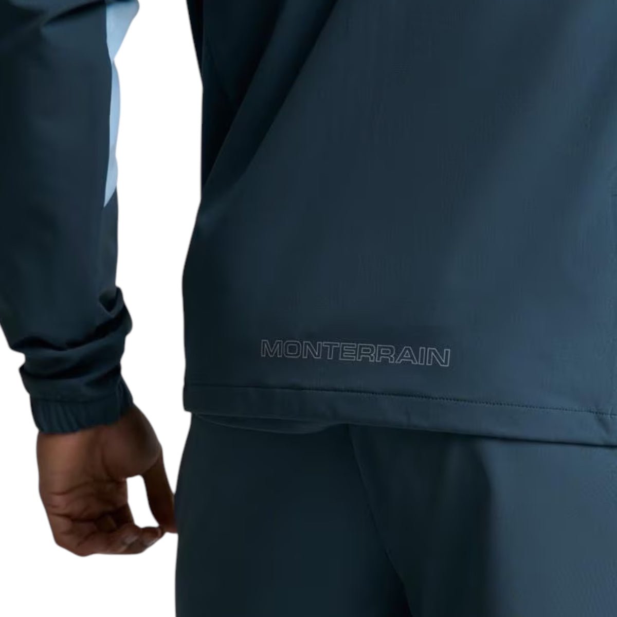 MONTERRAIN ORBIT WOVEN RUNNING HOODIE - BLUE/LIGHT BLUE