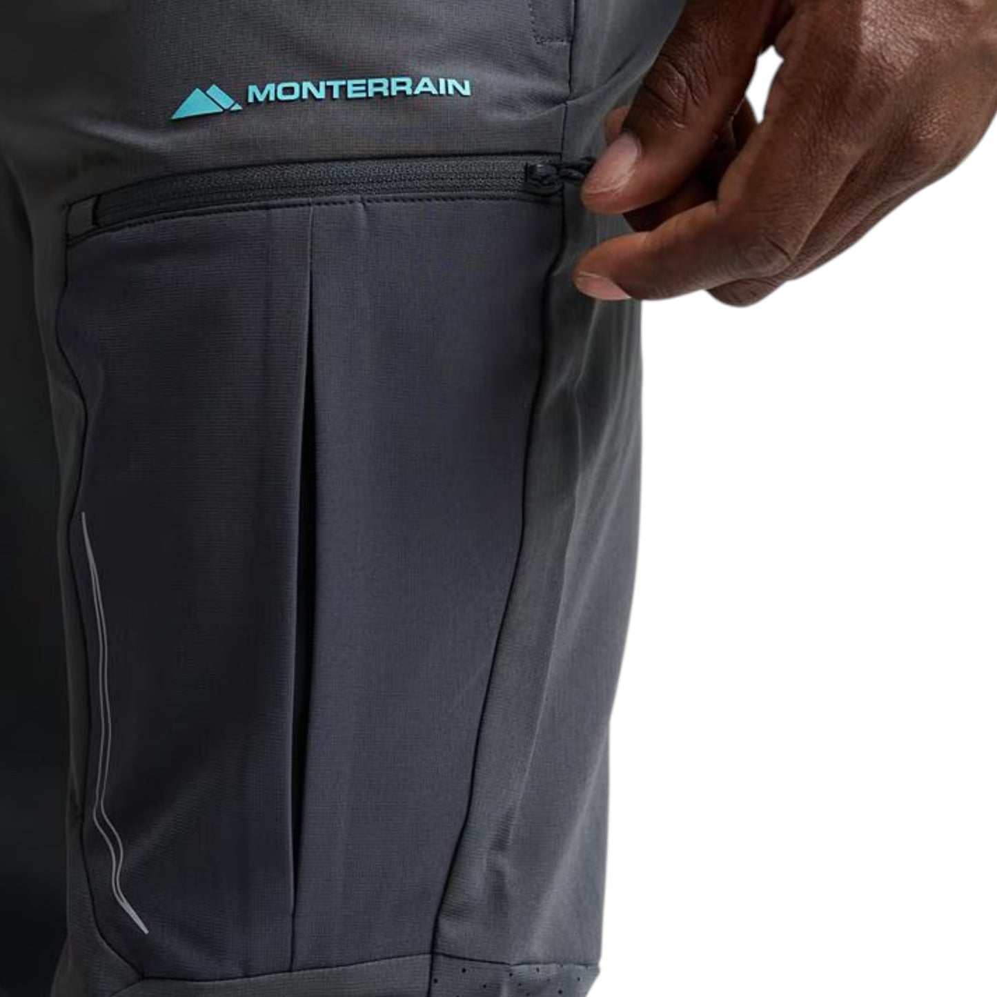 MONTERRAIN ORBIT WOVEN RUNNING PANTS - BLUE/GRAY