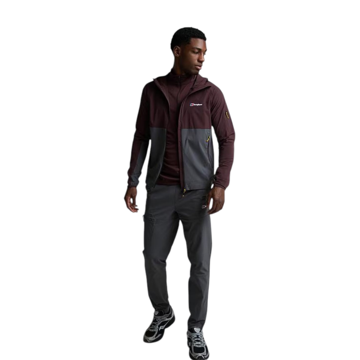 BERGHAUS TRACK JACKET - BLACK/BROWN