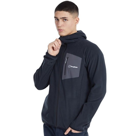 BERGHAUS TATHWELL HOODED FLEECE JACKET - BLACK