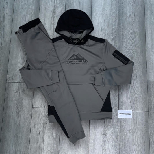 MONTERRAIN POLY TRACKSUIT - GREY/BLACK