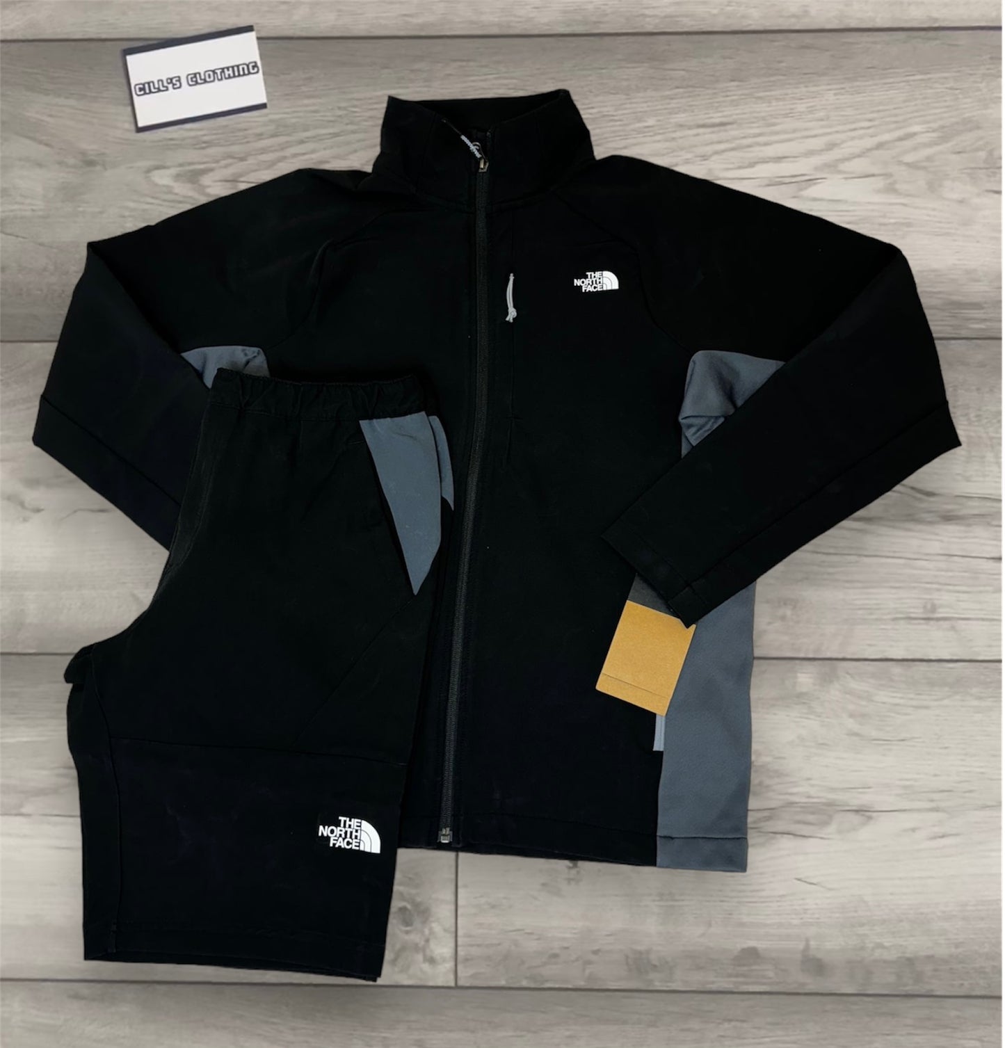 NORTHFACE 1/4 ZIP SET - BLACK/GREY