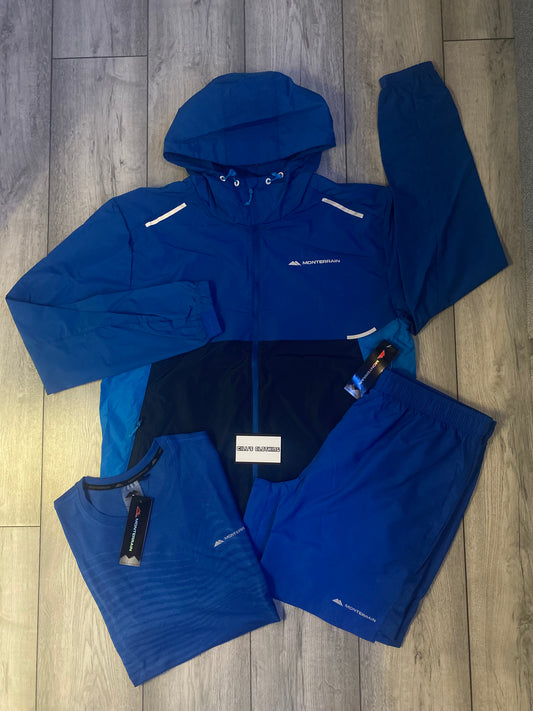 MONTERRAIN WINDBREAKER 3 PIECE SET - BLUE