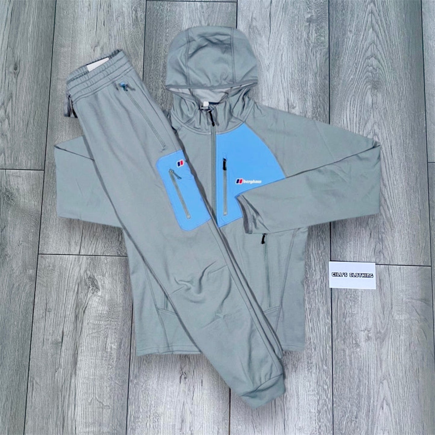 BERGHAUS FLEECE TRACKSUIT - BABY BLUE/GREY