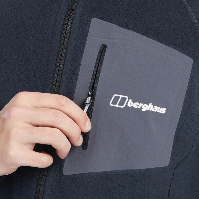 BERGHAUS TATHWELL HOODED FLEECE JACKET - BLACK