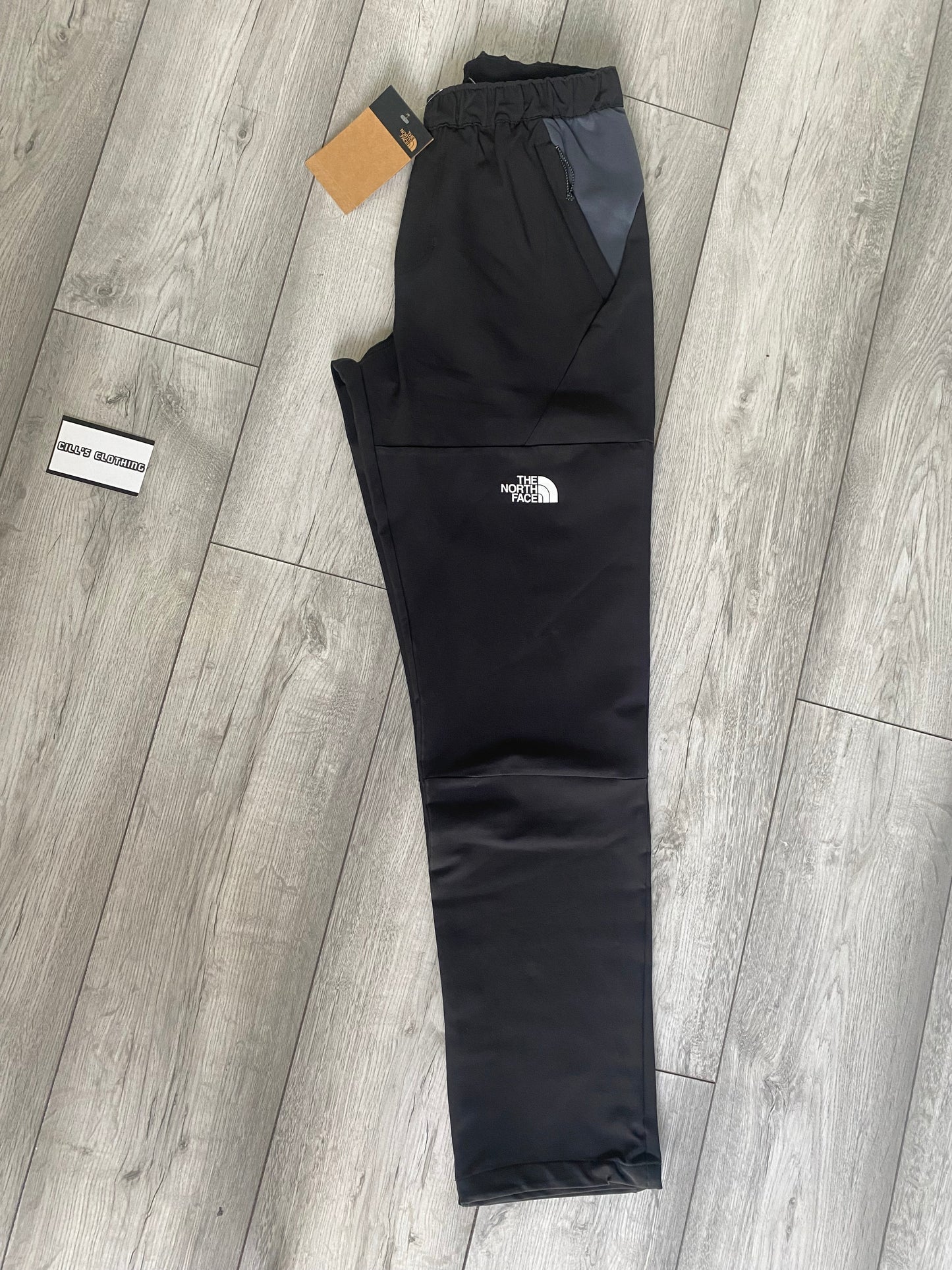 NORTHFACE 1/4 TRACKSUIT BOTTOMS - BLACK/GREY