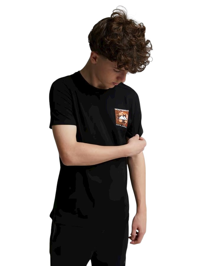 JUNIOR MONTERRAIN SATELLITE T-SHIRT - BLACK/ORANGE