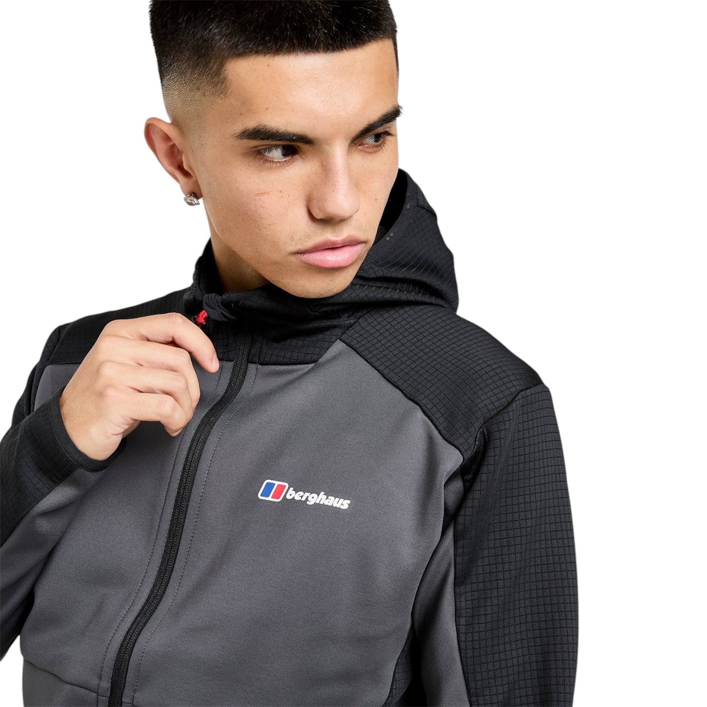 BERGHAUS SIDLEY FULL ZIP HOODIE - BLACK/GREY