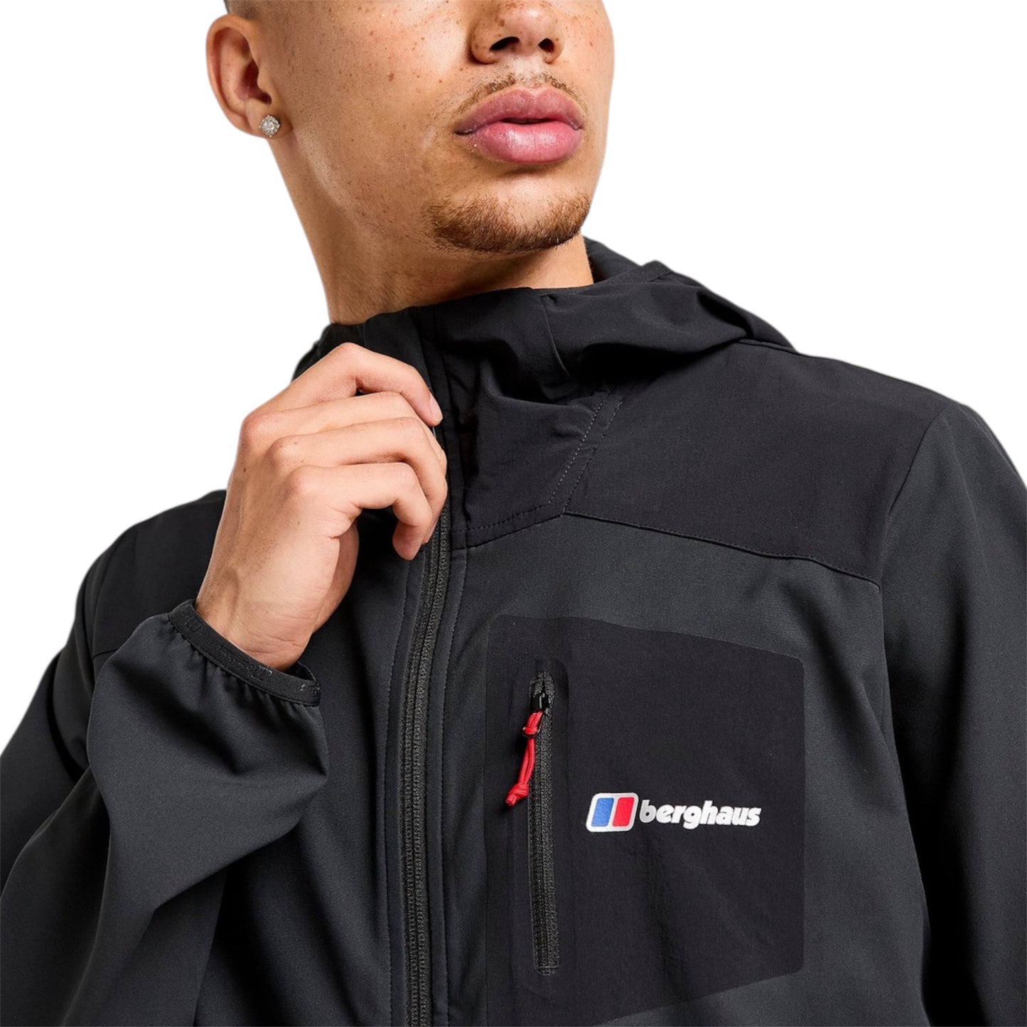 BERGHAUS TRACK JACKET - BLACK/RED