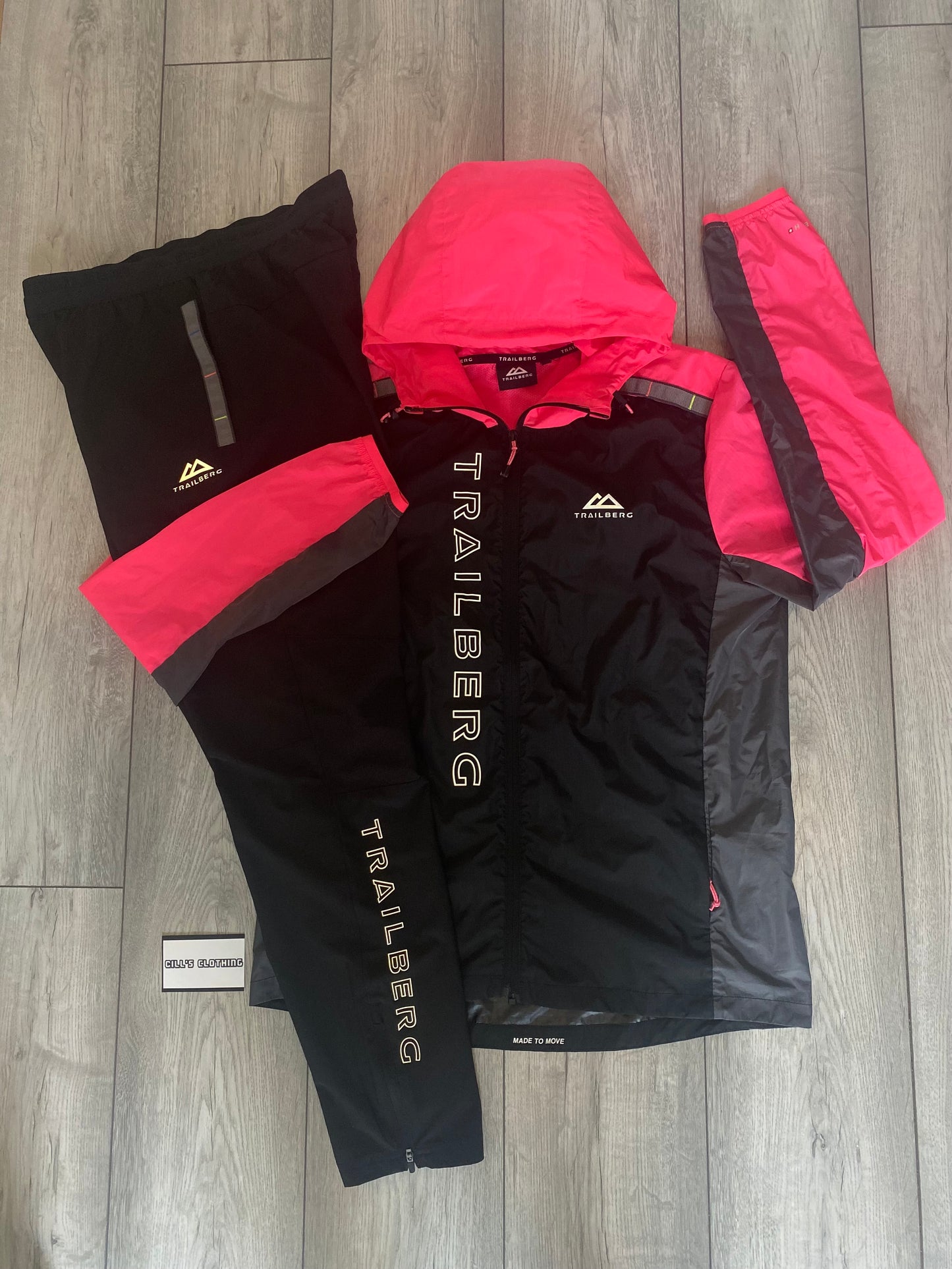 TRAILBERG TRIATHLON TRACKSUIT - BLACK/PINK