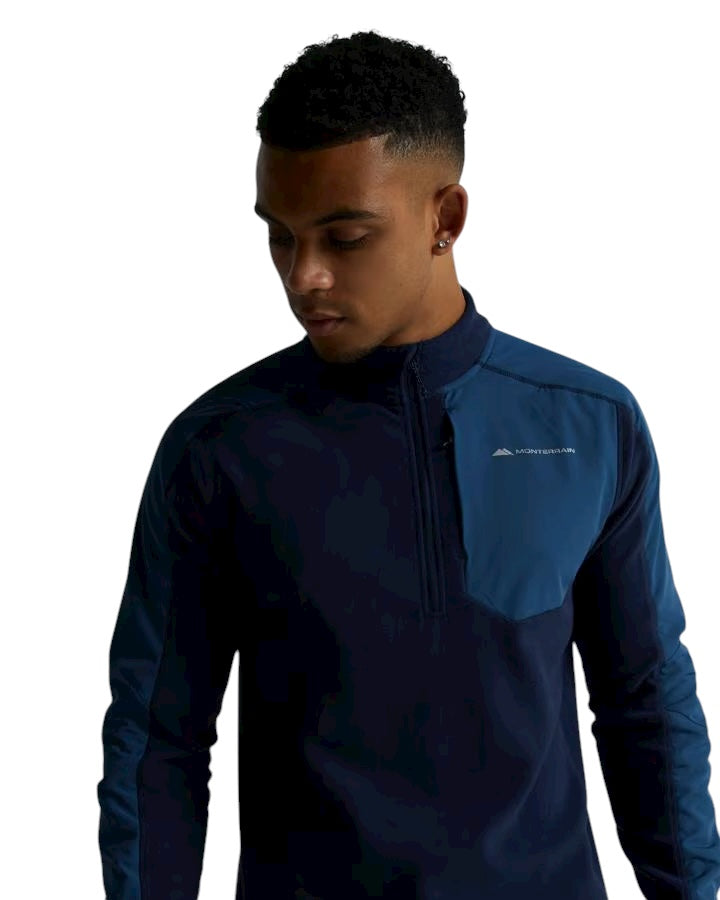 MONTERRAIN MICRO FLEECE 1/4 ZIP - BLUE