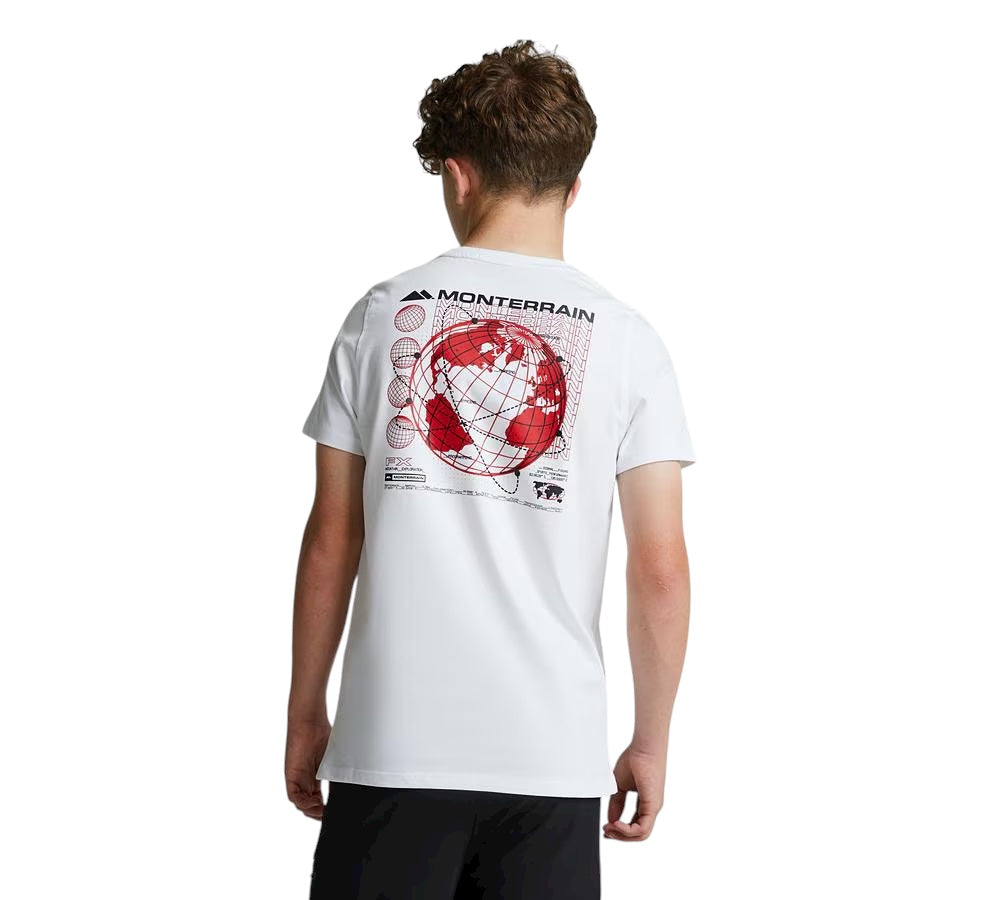JUNIOR MONTERRAIN SATELLITE T-SHIRT - WHITE/RED