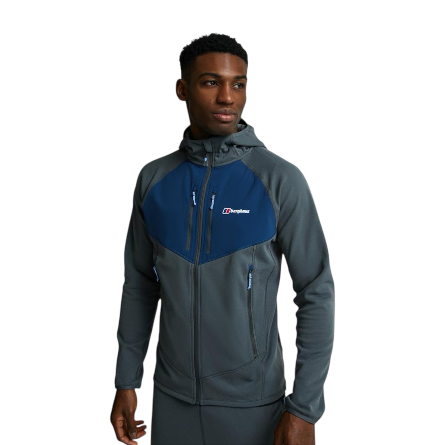 BERGHAUS CAVERN FULL ZIP HOODIE  - NAVY/GREY