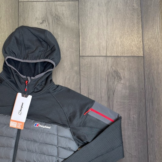 BERGHAUS PEAK HYBRID JACKET  - BLACK/GREY