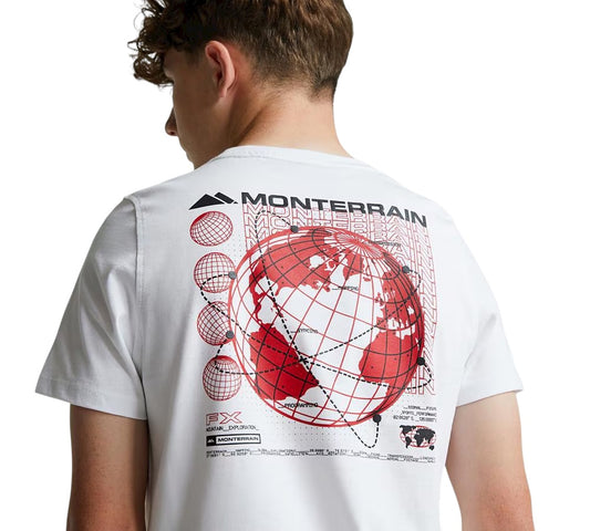 JUNIOR MONTERRAIN SATELLITE T-SHIRT - WHITE/RED