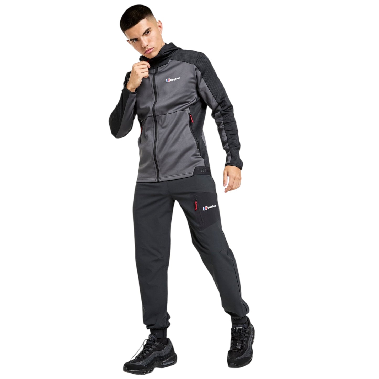 BERGHAUS SIDLEY FULL ZIP HOODIE - BLACK/GREY