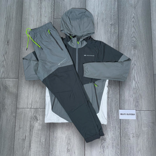 MONTERRAIN WOVEN ZIP TRACKSUIT - GREY/GREY/GREEN