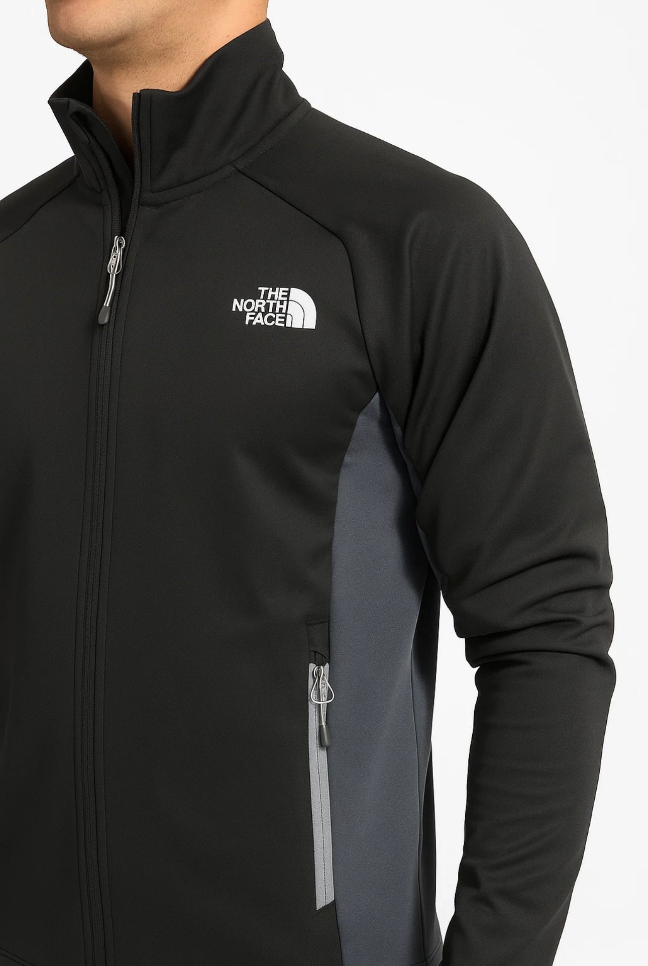 NORTHFACE 1/4 ZIP - BLACK/GREY