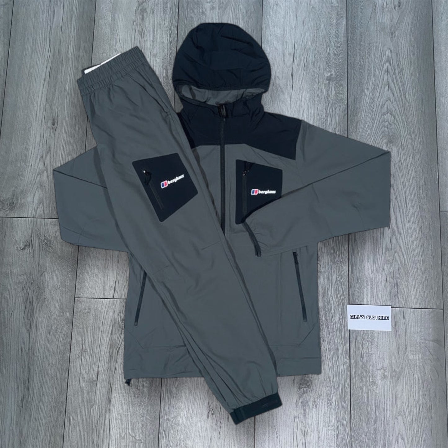 BERGHAUS WOVEN TRACKSUIT - DARK GREY/BLACK